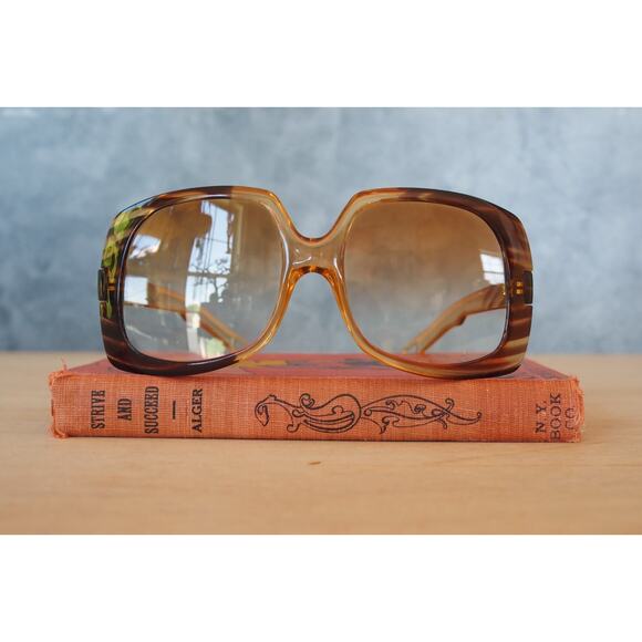 Vintage 1970s Sunglasses Square \'JACKIE\' Italy Samco Granny Festival Retro main image 12